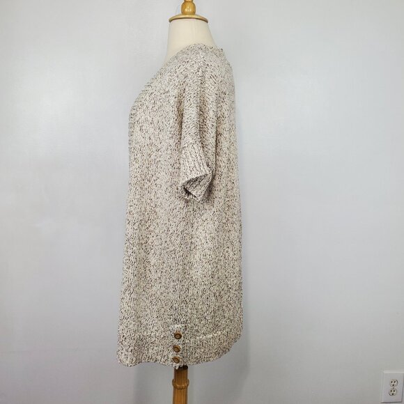 Naturals d & co. Open Front Chunky Knit Short Sleeve Tunic Cardigan NWOT Size 1X - Picture 4 of 16